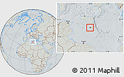 Savanna Style Location Map of Malta, lighten, semi-desaturated, hill shading