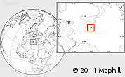 Shaded Relief Location Map of Malta, blank outside