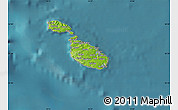 Physical Map of Malta, satellite outside