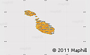 Political Map of Malta, cropped outside