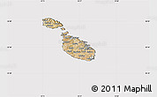 Satellite Map of Malta, cropped outside