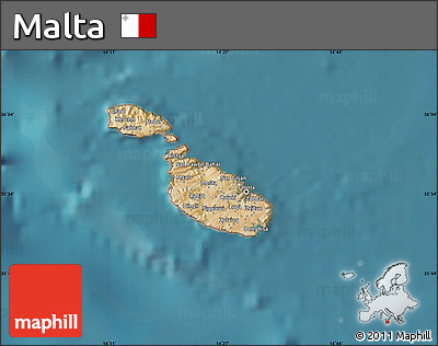 Satellite Map of Malta