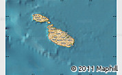 Satellite Map of Malta, physical outside, satellite sea