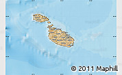 Satellite Map of Malta, political outside
