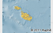 Savanna Style Map of Malta, single color outside