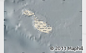 Shaded Relief Map of Malta, darken, semi-desaturated