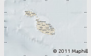 Shaded Relief Map of Malta, lighten, semi-desaturated