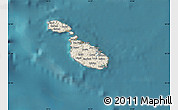 Shaded Relief Map of Malta, satellite outside