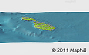 Physical Panoramic Map of Malta, satellite outside