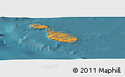 Political Panoramic Map of Malta, satellite outside