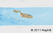 Satellite Panoramic Map of Malta, physical outside