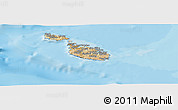 Satellite Panoramic Map of Malta, political outside