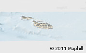 Shaded Relief Panoramic Map of Malta, lighten