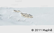 Shaded Relief Panoramic Map of Malta, lighten, semi-desaturated