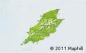 Physical 3D Map of Isle of Man, lighten