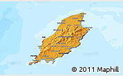 Political Shades 3D Map of Isle of Man, darken, desaturated, land only