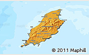 Political Shades 3D Map of Isle of Man, darken, land only