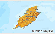 Political Shades 3D Map of Isle of Man, darken, semi-desaturated, land only