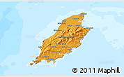 Political Shades 3D Map of Isle of Man, lighten, desaturated, land only