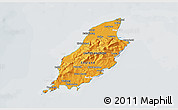 Political Shades 3D Map of Isle of Man, lighten, semi-desaturated