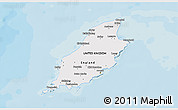 Political Shades 3D Map of Isle of Man, single color outside