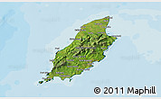 Satellite 3D Map of Isle of Man, political outside