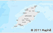Satellite 3D Map of Isle of Man, single color outside, bathymetry sea