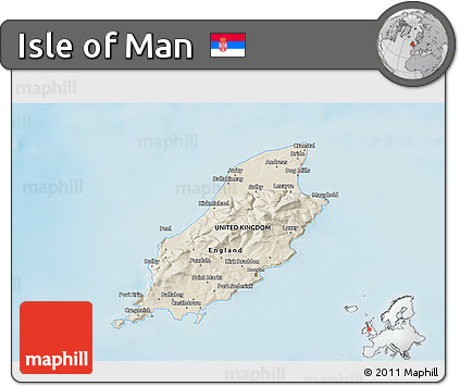 Shaded Relief 3D Map of Isle of Man