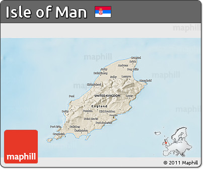Shaded Relief 3D Map of Isle of Man