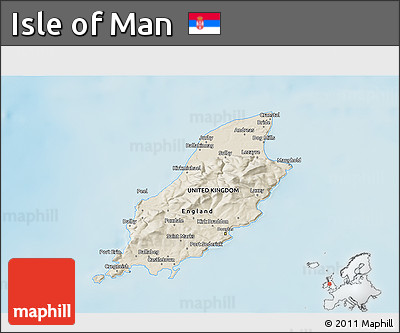Shaded Relief 3D Map of Isle of Man