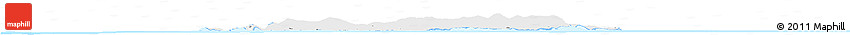 Satellite Horizon Map of Isle of Man, single color outside, bathymetry sea