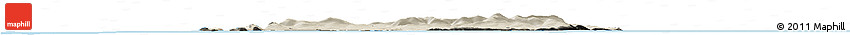 Shaded Relief Horizon Map of Isle of Man, darken, land only