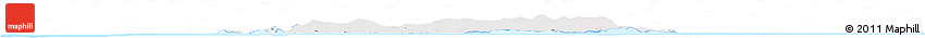 Shaded Relief Horizon Map of Isle of Man, single color outside, bathymetry sea