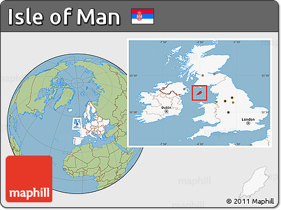 Savanna Style Location Map of Isle of Man, highlighted continent