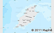 Political Map of Isle of Man, single color outside, bathymetry sea