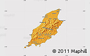 Political Shades Map of Isle of Man, cropped outside