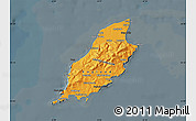 Political Shades Map of Isle of Man, darken