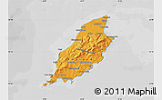 Political Shades Map of Isle of Man, desaturated