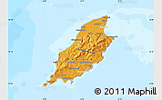 Political Shades Map of Isle of Man, lighten, desaturated, land only
