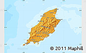 Political Shades Map of Isle of Man, lighten, semi-desaturated, land only