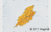 Political Shades Map of Isle of Man, lighten, semi-desaturated