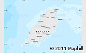 Political Shades Map of Isle of Man, single color outside, bathymetry sea