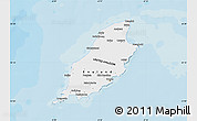 Political Shades Map of Isle of Man, single color outside
