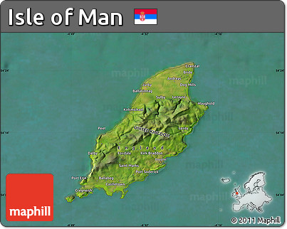 Satellite Map of Isle of Man, physical outside, satellite sea