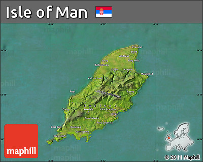 Satellite Map of Isle of Man, physical outside, satellite sea
