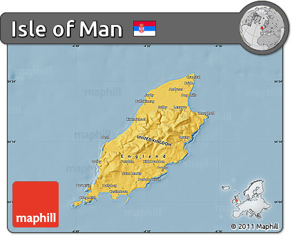 Savanna Style Map of Isle of Man