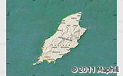 Shaded Relief Map of Isle of Man, satellite outside