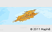 Political Shades Panoramic Map of Isle of Man, lighten, desaturated, land only