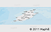 Political Shades Panoramic Map of Isle of Man, single color outside