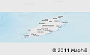 Political Shades Panoramic Map of Isle of Man, single color outside, shaded relief sea